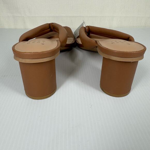 A‎ NEW DAY Elvie Round Heel Sandal Brown Size 8.5 Vegan Beach Vacation Casual - Picture 6 of 9